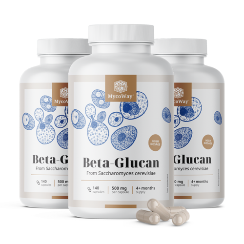 3x Beta-Glucan 500 mg, zusammen 420 Kapseln
