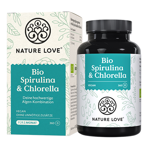 BIO Spirulina + Chlorella, 360 Tabletten