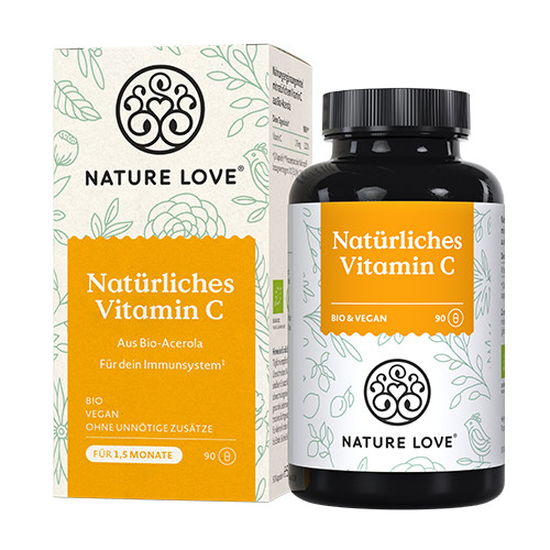 Vitamin C aus BIO Acerola, 90 Kapseln