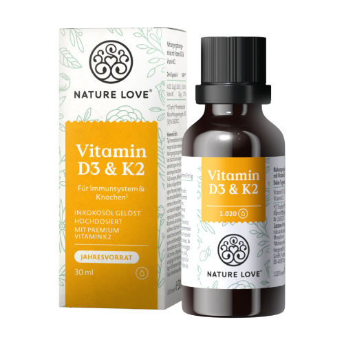 Vitamin D3 + K2, Tropfen, 30 ml
