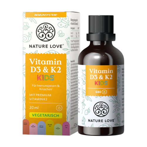 Vitamin D3 und K2 Tropfen - für Kinder, 20 ml