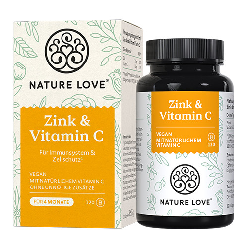 Veganes zink mit Vitamin C, 120 Kapseln