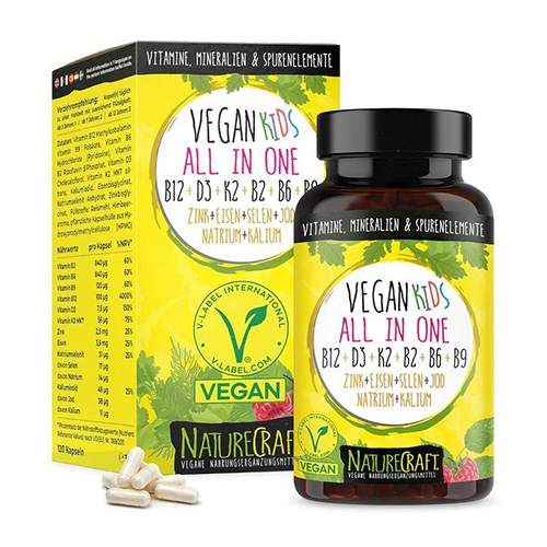 Vegane Vitamine und Mineralstoffe für Kinder, 120 Kapseln