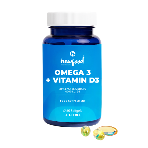 Omega 3 + Vitamin D3, 60 Kapseln