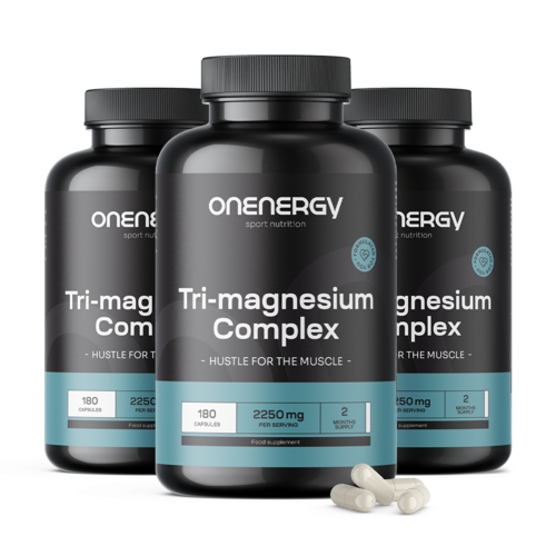 3x Tri-Magnesium-Komplex 2250 mg, zusammen 540 Kapseln