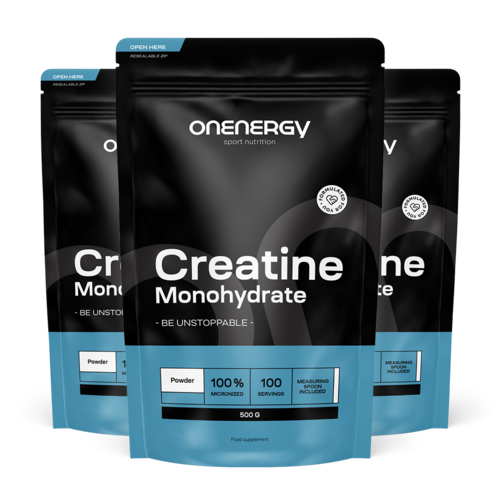 3x 100 % Kreatin Monohydrat in Pulverform, zusammen 1500 g