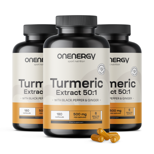 3x Kurkuma 500 mg – Extrakt, zusammen 540 Kapseln