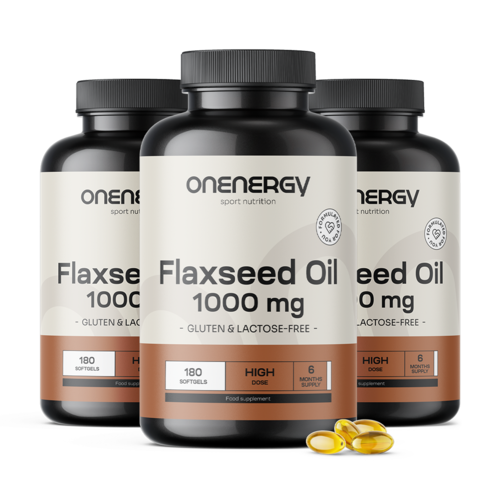 3x Leinsamenöl 1000 mg, zusammen 540 Weichkapseln