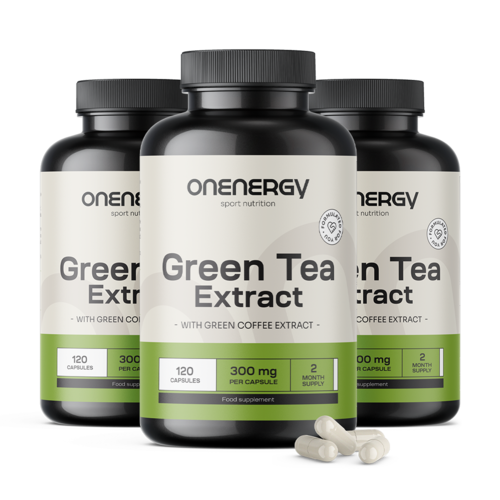 3x Grüner Tee 600 mg – Extrakt, zusammen 360 Kapseln