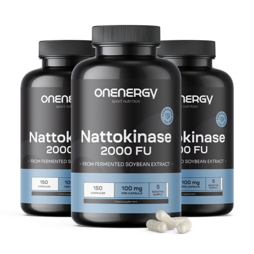 3x Nattokinase 2000 FU, zusammen 450 Kapseln