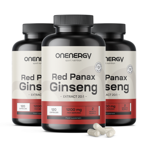 3x Red Panax Ginseng – Roter Ginseng Extrakt 1200 mg, zusammen 360 Kapseln