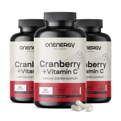 3x Cranberry-Extract mit Vitamin C, zusammen 360 Kapseln