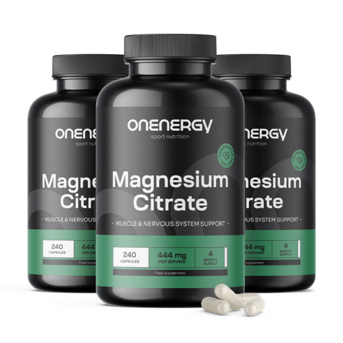 3x Magnesiumcitrat 444 mg, zusammen 720 Kapseln