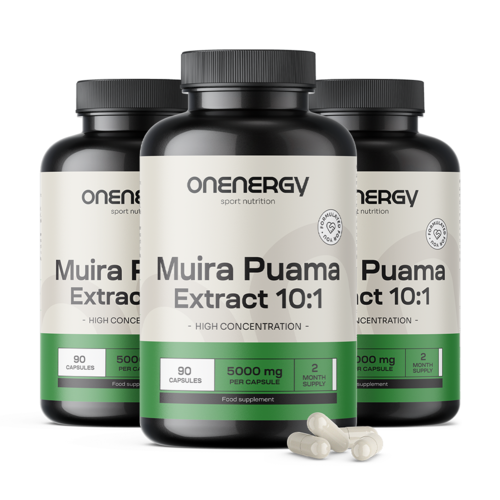 3x Muira Puama – Extrakt 10:1, zusammen 270 Kapseln