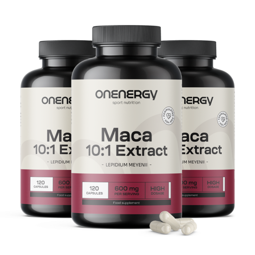 3x Maca – Extrakt 10:1, zusammen 360 Kapseln