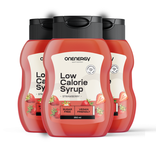 3x Kalorienarmer Sirup mit Süßungsmittel – Erdbeere, zusammen 1050 ml