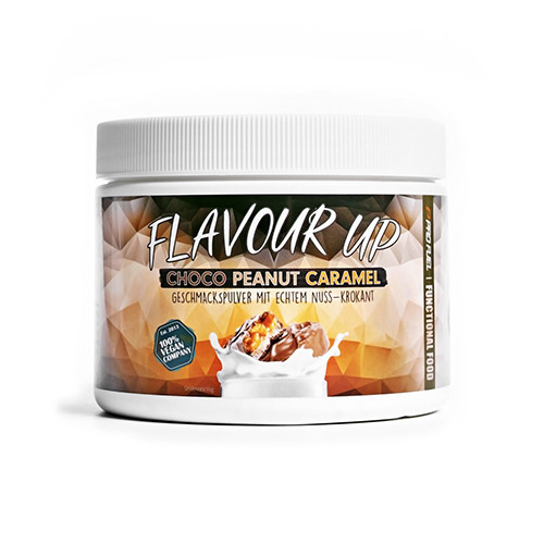 Flavour Up veganes Geschmackspulver – Schokolade, Erdnüsse und Karamell, 250 g