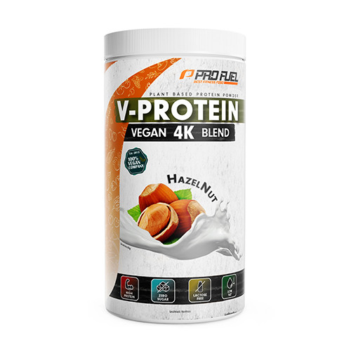 V-Protein 4K vegane Proteine – Haselnuss, 750 g