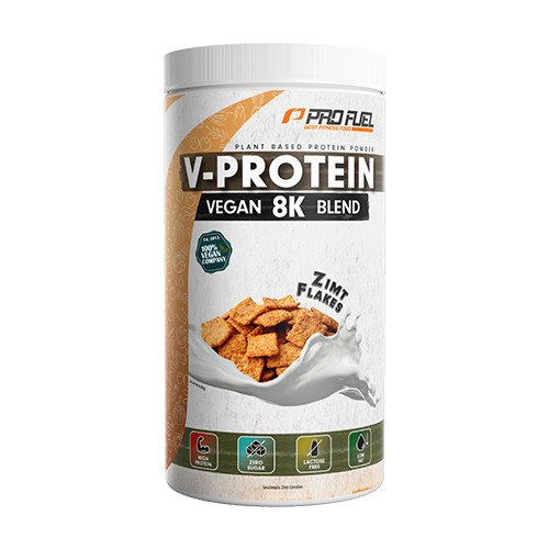 V-Protein 8K vegane Proteine – Zimt-Flakes, 750 g
