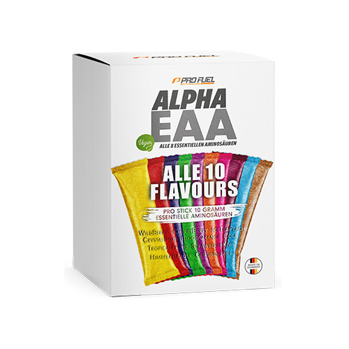 Vegane Alpha EAA – Proben aller Geschmacksrichtungen, 10 Beutel