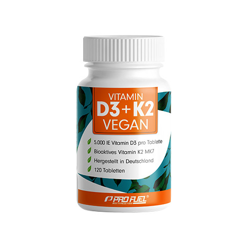 Vegane Vitamine D3 + K2, 120 Tabletten