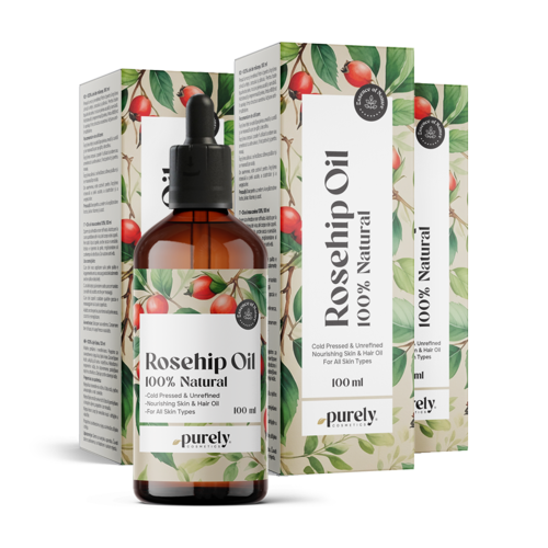 3x 100 % Hagebuttenöl, zusammen 300 ml