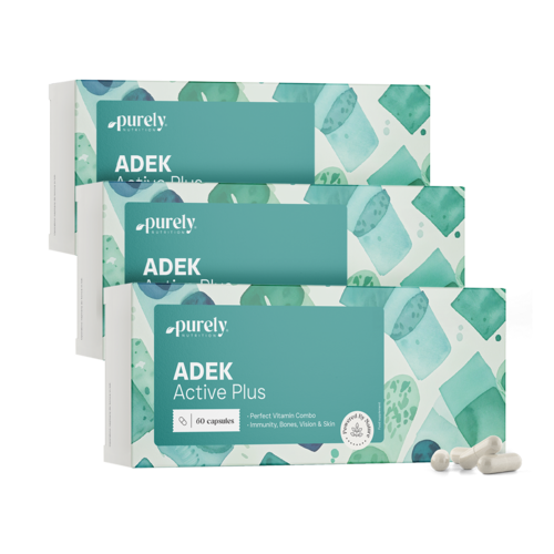 3x Vitamine ADEK Active Plus, zusammen 180 Kapseln