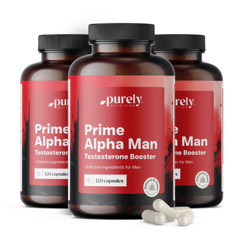 3x Prime Alpha Man - für einen optimalen Testosteronspiegel im Blut, zusammen 360 Kapseln