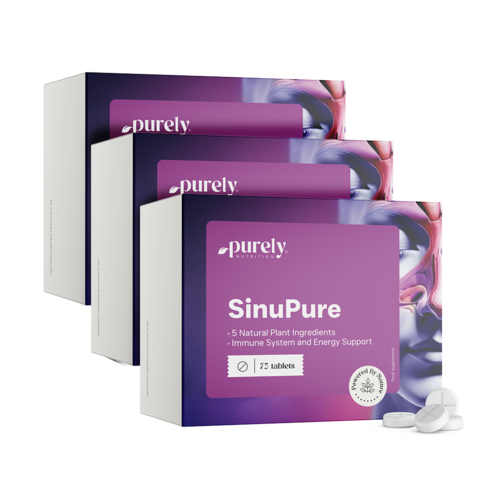 3x SinuPure - Unterstützung durch 5 Kräutern, zusammen 225 Tabletten