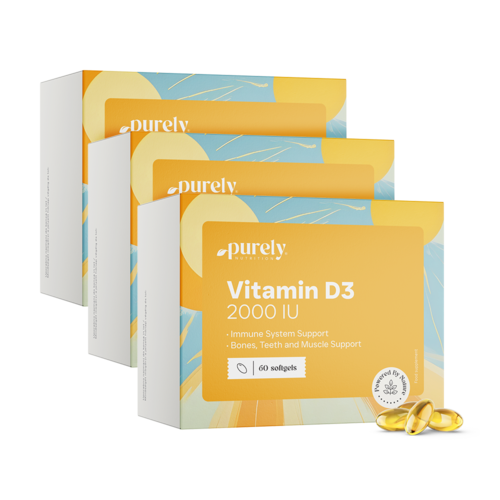 3x Vitamin D3 2000 IE, zusammen 180 Weichkapseln