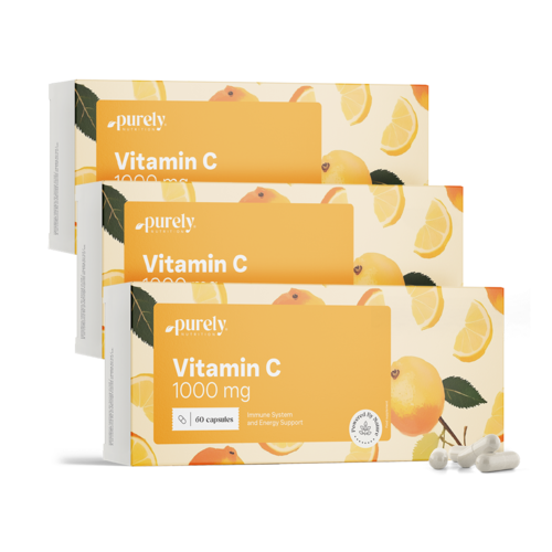 3x Vitamin C 1000 mg, zusammen 180 Kapseln