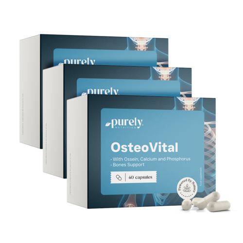 3x OsteoVital - Komplex aus Ossein, Kalzium und Phosphor, zusammen 120 Kapseln