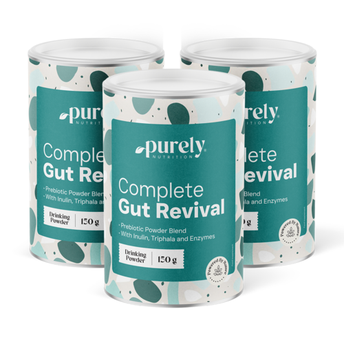 3x Complete Gut Revival – präbiotische Mischung in Pulverform, zusammen 450 g