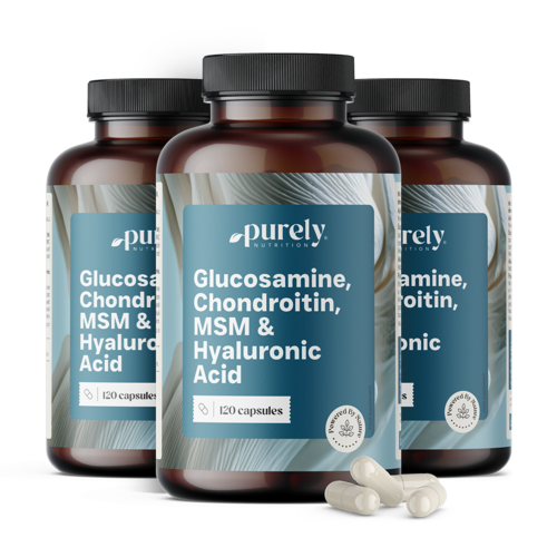 3x Glucosamin, Chondroitin, MSM und Hyaluronsäure, zusammen 360 Kapseln