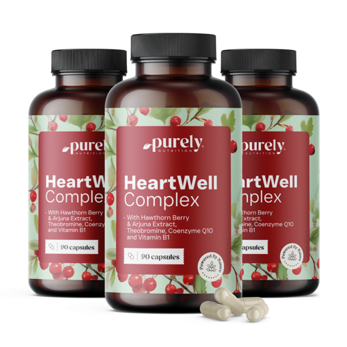 3x HeartWell - Komplex aus natürlichen Extrakten, zusammen 270 Kapseln
