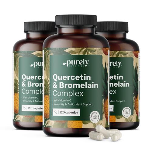3x Quercetin und Bromelain - Komplex für das Immunsystem, zusammen 360 Kapseln