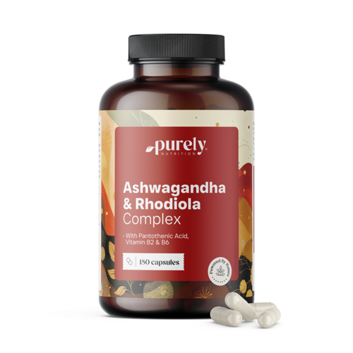 Ashwagandha und Rosenwurz – Komplex für körperliche und geistige Leistungsfähigkeit, 180 Kapseln
