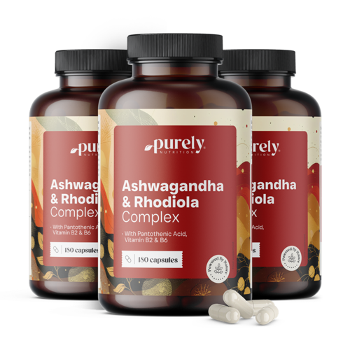 3x Ashwagandha und Rosenwurz – Komplex für körperliche und geistige Leistungsfähigkeit, zusammen 540 Kapseln