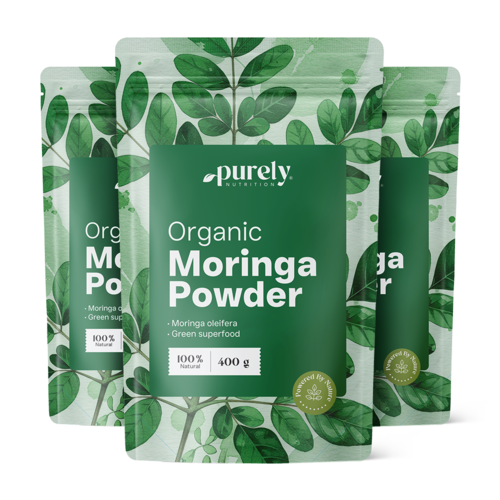 3x BIO Moringa Pulver, zusammen 1200 g