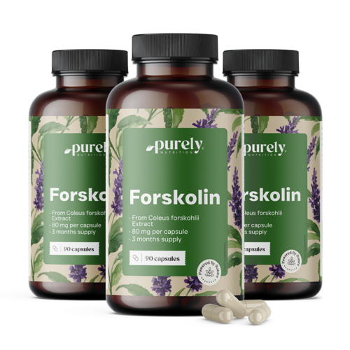 3x Forskolin 80 mg, zusammen 270 Kapseln
