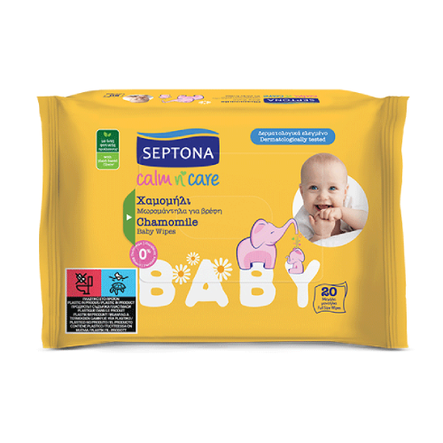 Baby Feuchttücher mit Kamille, 20 Stück