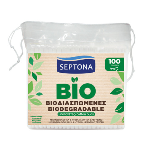 Biologisch abbaubare Wattestäbchen – Nachfüllpack, 100 Wattestäbchen