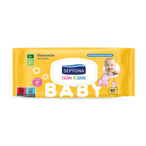 Feuchttücher für Babys mit Kamille, 80 Stück