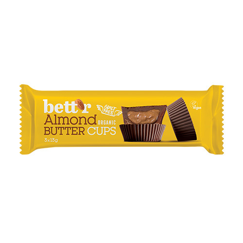 BIO Nut Butter Cups – Mandelmus und Schokolade, 3 x 13 g
