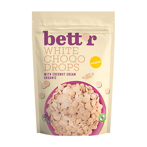 BIO Schokodrops – weiße Schokolade, 200 g