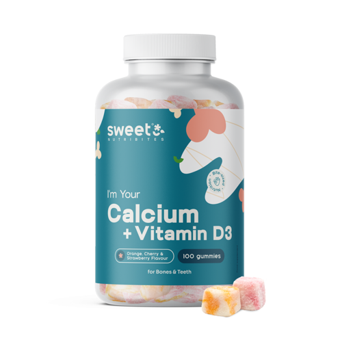 Calcium + Vitamin D3 – Gummibonbons für Muskeln, Knochen und Zähne, 100 Gummibonbons