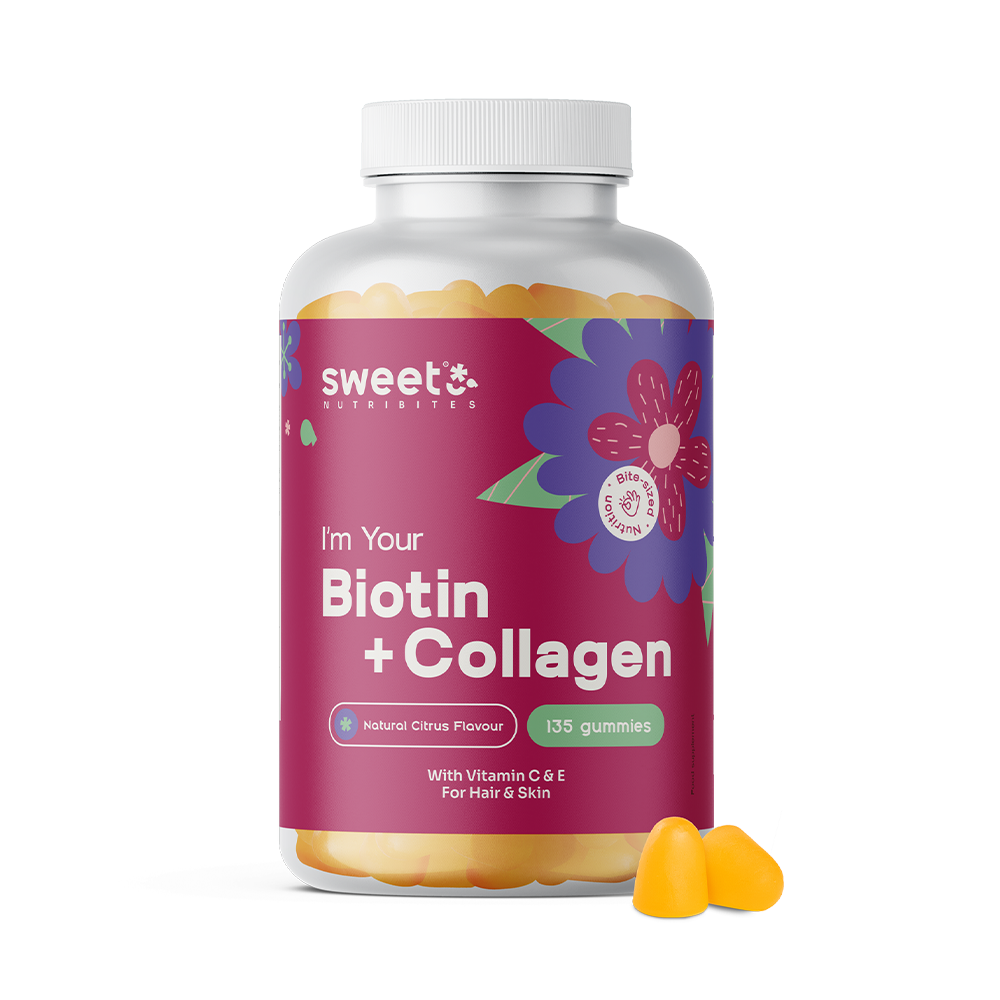 Biotin + Kollagen – Gummis für Haare, Haut und Nägel