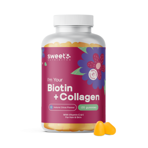 Biotin + Kollagen – Gummis für Haare, Haut und Nägel, 135 Gummibonbons