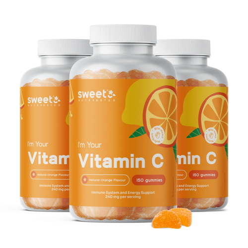3x Vitamin C 240 mg, zusammen 450 g Gummibonbons