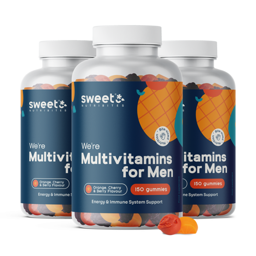 3x Multivitamine für Männer, zusammen 450 Gummibonbons